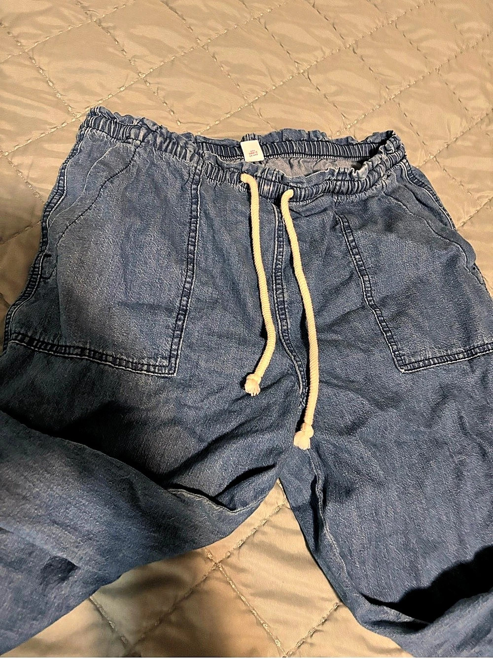 Old Navy High-Waisted Utility Ankle Pants Blue